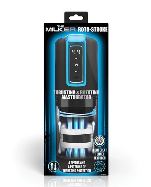 image of product,The Milker Roto-Stroke Thrusting & Rotating Masturbator - Black - SEXYEONE