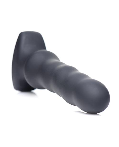 image of product,Thunderplugs Silicone Vibrating & Squirming Plug W/remote - Black - SEXYEONE