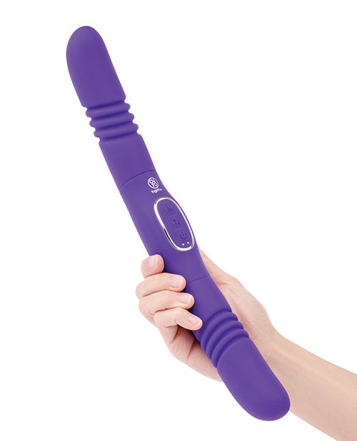 image of product,Together Double Delight Double-Ended Vibrating & Thrusting Vibrator - Purple - SEXYEONE