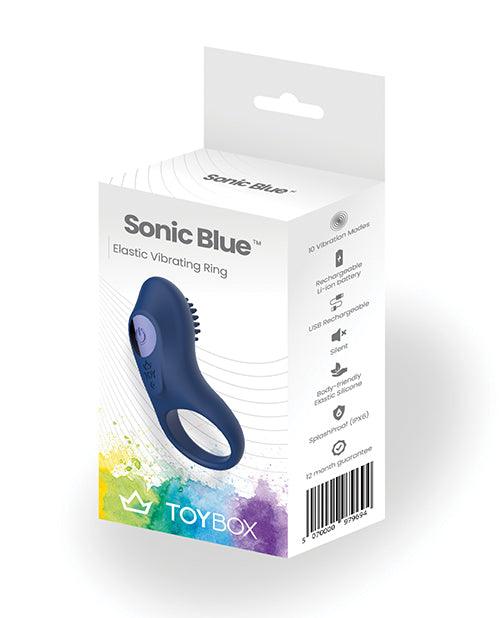 image of product,ToyBox Sonic Blue Vibrating Cock Ring - SEXYEONE