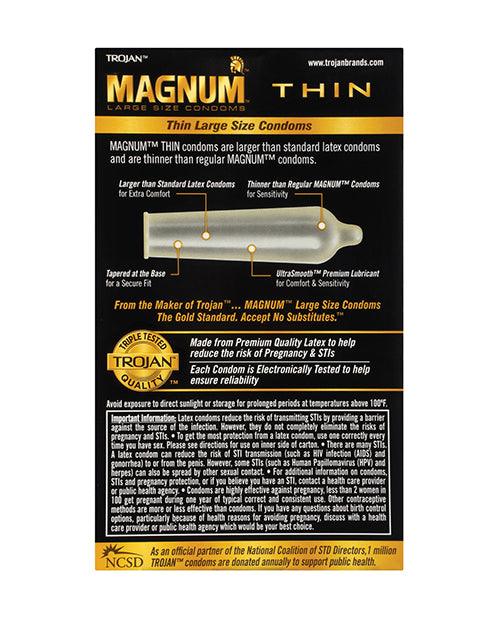 image of product,Trojan Magnum Thin Condom - Pack of 12 - SEXYEONE