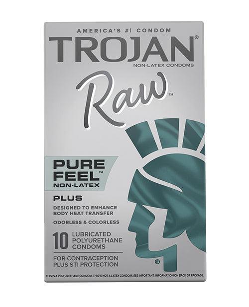 product image, Trojan Raw Pure Feel Non-Latex Condoms - Pack of 10 - SEXYEONE