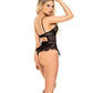 Underwire Fishnet Teddy Black - SEXYEONE