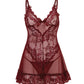 Valentine Lacey Babydoll w/G-String - Zinfandel - SEXYEONE