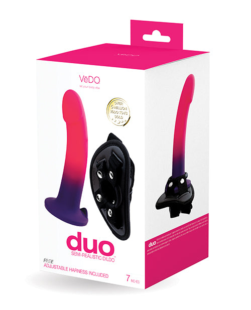 image of product,VeDO Duo Silicone Dildo w/Harness - SEXYEONE