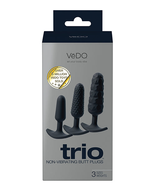 image of product,VeDO Trio Anal Plug Set - Black - SEXYEONE