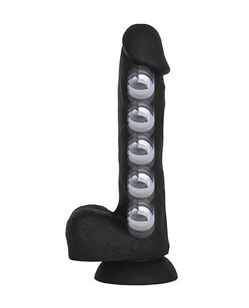 image of product,VERS Liquid Silicone Suction Dildo - Black - SEXYEONE