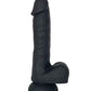 VERS Liquid Silicone Suction Dildo - Black - SEXYEONE