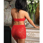 Vixen Feel The Heat Halter Dress w/Rhinestone Detail - Red O/S - SEXYEONE