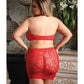 Vixen Feel The Heat Halter Dress w/Rhinestone Detail - Red QN - SEXYEONE