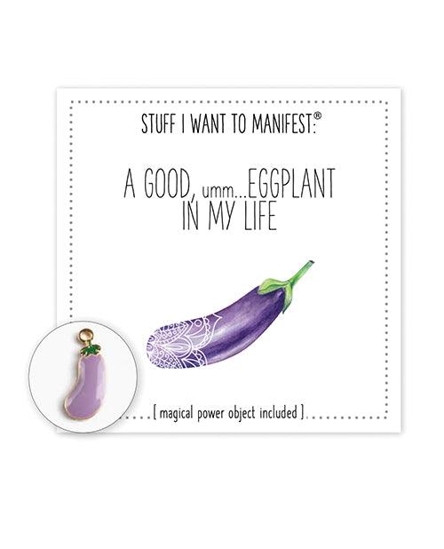 product image, Warm Human A Good Eggplant In My Life Mini Card & Charm - SEXYEONE