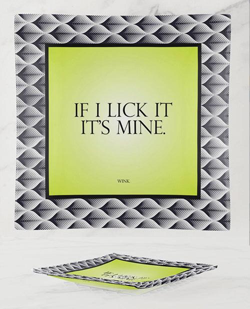 Warm Human If I Lick It It's Mine Glass Trinket Tray - SEXYEONE