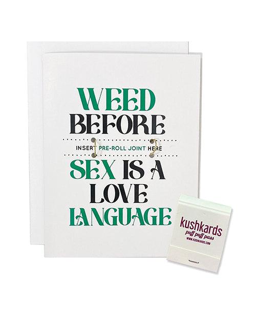 image of product,Weed Sex Lang Greeting Card w/Matchbook - SEXYEONE