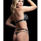 Wide Strap Halter Bra W/cut Outs & Thong O/s - SEXYEONE