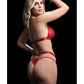 Wide Strap Halter Bra W/cut Outs & Thong O/s - SEXYEONE