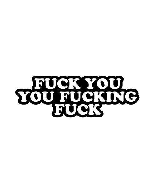 image of product,Wood Rocket Porn Fuck Fuck Fuck Pin - Black/White - SEXYEONE