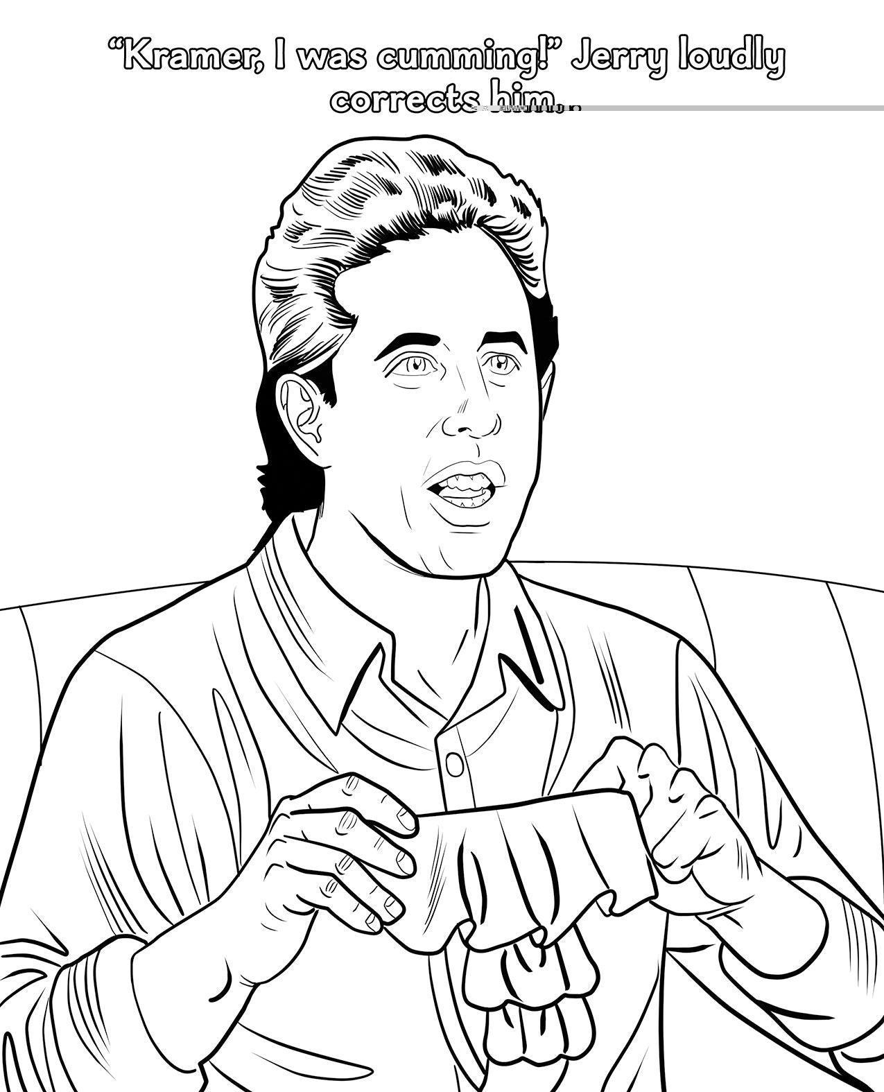 image of product,Wood Rocket Sexfeld Parody Coloring Book - SEXYEONE