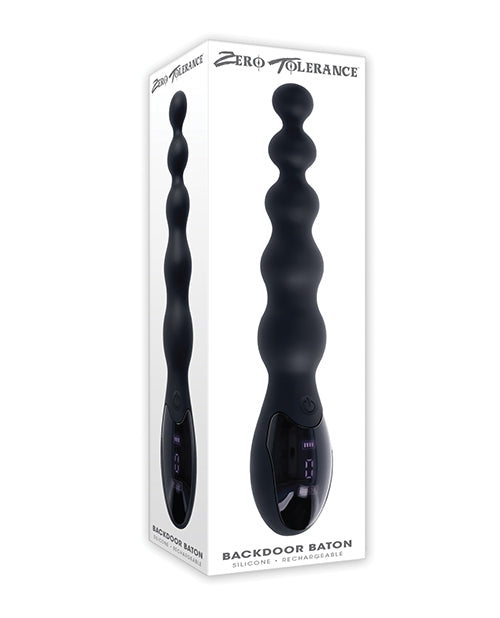 product image, Zero Tolerance Backdoor Baton Beaded Anal Vibrator - Black - SEXYEONE