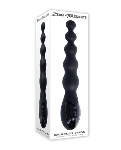 Zero Tolerance Backdoor Baton Beaded Anal Vibrator - Black - SEXYEONE