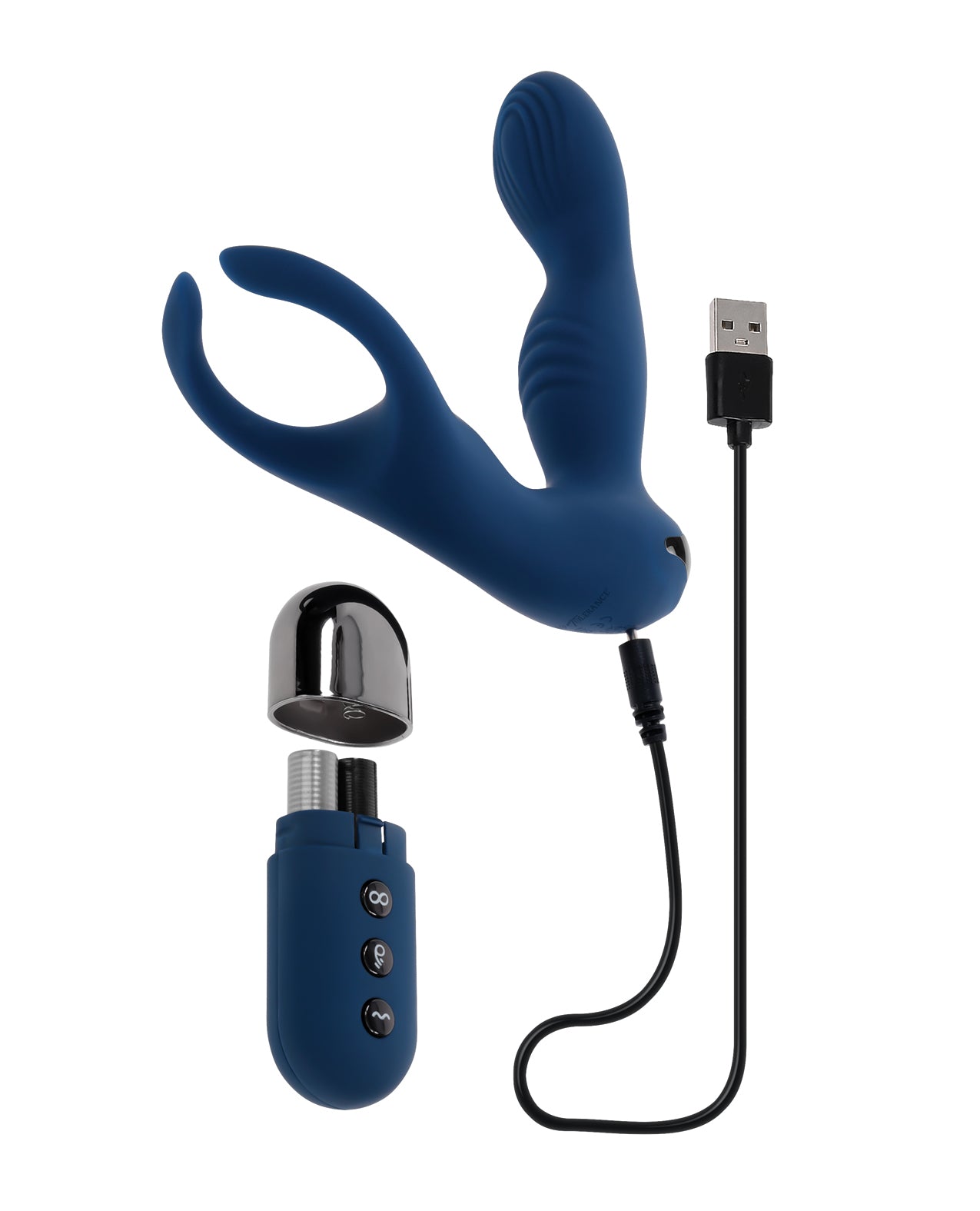 image of product,Zero Tolerance By All Means Prostate Vibrator w/Remote Control - Blue - SEXYEONE