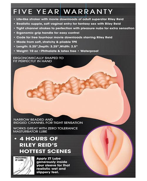 image of product,Zero Tolerance Riley Reid Movie Download W/realistic Vagina Stroker - SEXYEONE