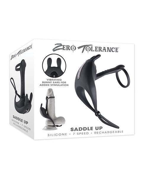 product image, Zero Tolerance Saddle Up Cock & Ball Vibrator - Black - SEXYEONE