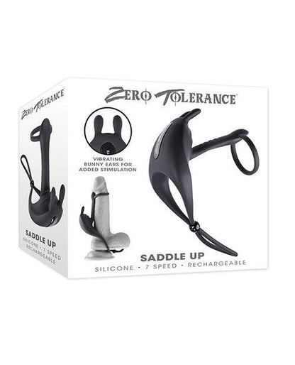 Zero Tolerance Saddle Up Cock & Ball Vibrator - Black - SEXYEONE