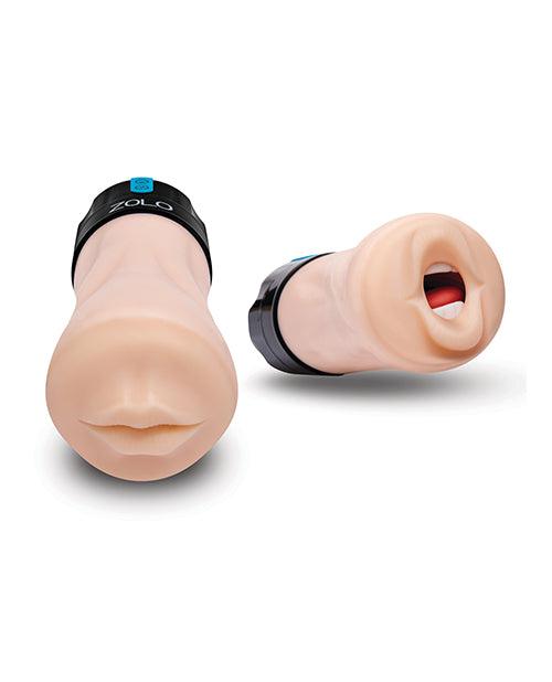 image of product,Zolo Gawk Gawk Deep Throat Vibrating Masturbator - Ivory - SEXYEONE