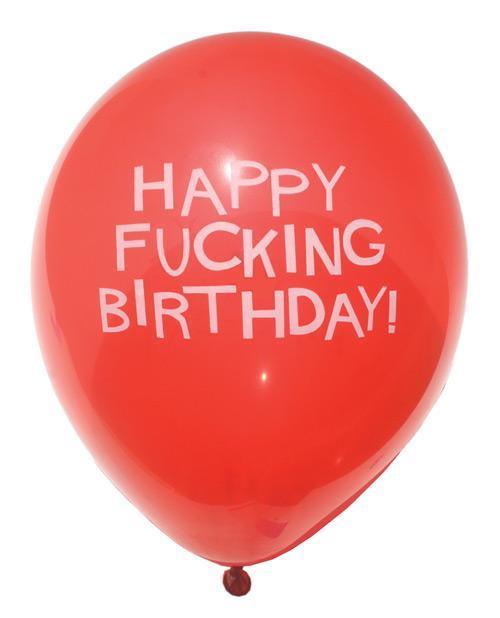 product image, 11" Happy Fucking Birthday Balloons - Bag Of 8 - SEXYEONE