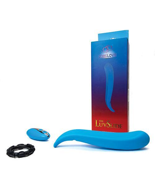 image of product,2chooselove The Luvslide Couples Vibrator W-remote - Blue - SEXYEONE