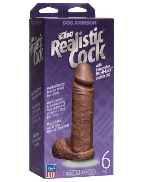 "6"" Realistic Cock W/balls" - SEXYEONE
