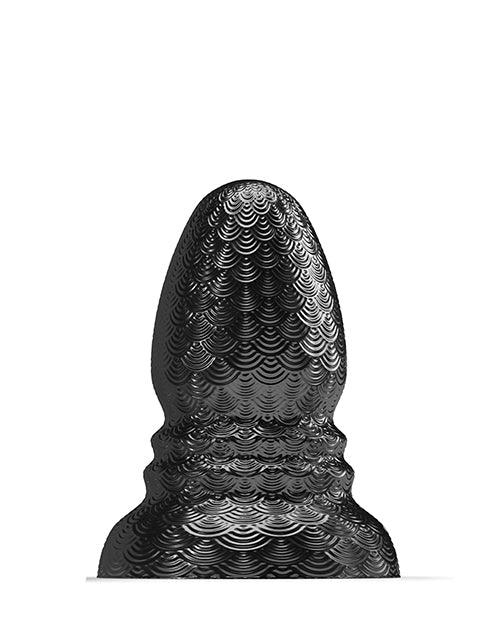 product image, 665 Stretch'r Ripple Butt Plug - Black Metallic - SEXYEONE