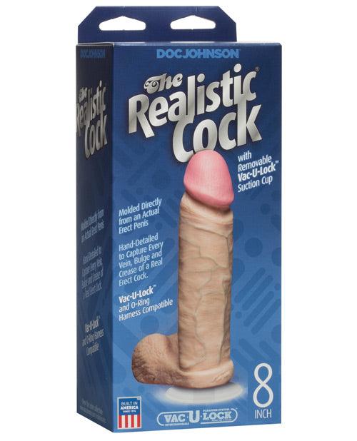 "8"" Realistic Cock W/balls" - SEXYEONE