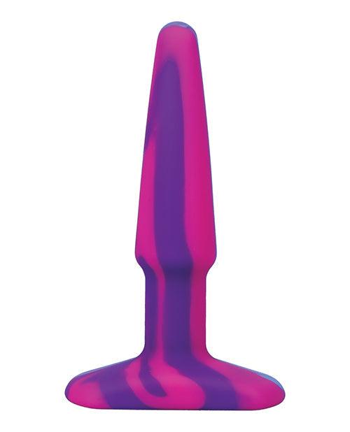image of product,A Play 5" Groovy Silicone Anal Plug - Multicolor-yellow - SEXYEONE