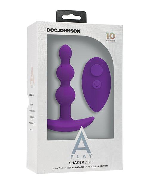 image of product,A Play Shaker Rechargeable Silicone Anal Plug W/remote - SEXYEONE