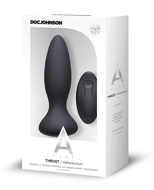 A Play Thrust Adventurous Rechargeable Silicone Anal Plug W/remote - SEXYEONE 