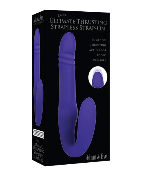 product image, Adam & Eve Eve's Ultimate Thrusting Strapless Strap On - Purple - SEXYEONE