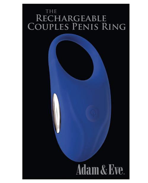 product image, Adam & Eve Rechargeable Couples Penis Ring - Blue - SEXYEONE 