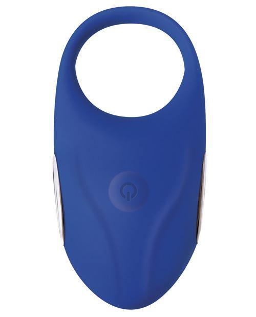 Adam & Eve Rechargeable Couples Penis Ring - Blue - SEXYEONE 
