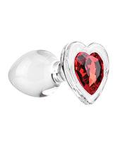 product image,Adam & Eve Red Heart Gem Glass Plug - {{ SEXYEONE }}
