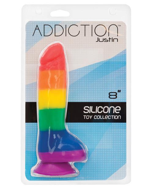 product image, Addiction Justin 8" Dildo - Rainbow - {{ SEXYEONE }}