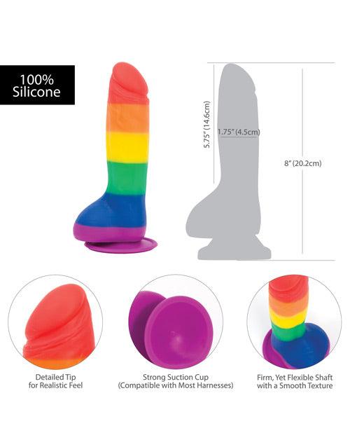 image of product,Addiction Justin 8" Dildo - Rainbow - {{ SEXYEONE }}
