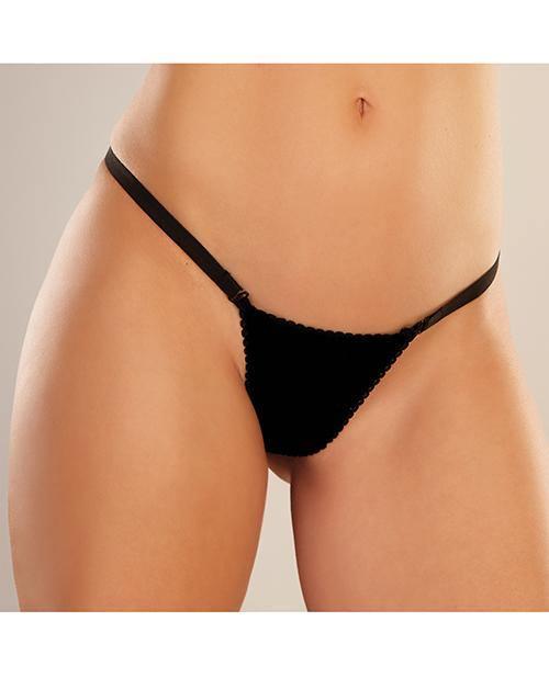 product image, Adore Between The Cheats Velvet  Panty Black O-s - {{ SEXYEONE }}