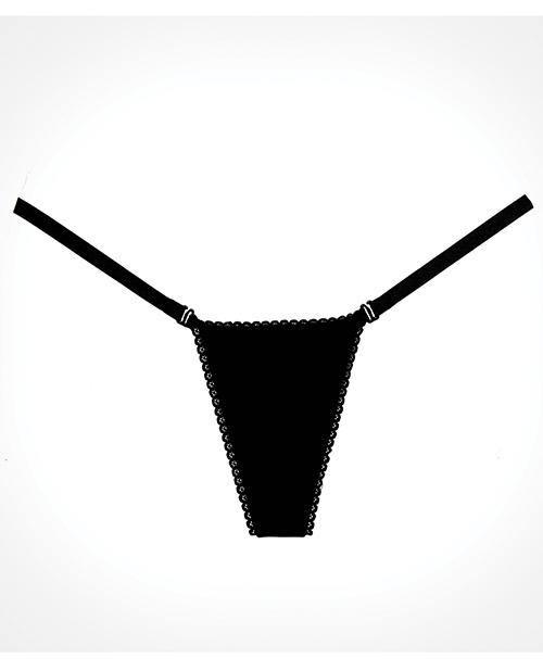 image of product,Adore Between The Cheats Velvet  Panty Black O-s - {{ SEXYEONE }}