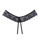 Adore Foreplay Lace & Mesh Front Open Panty Black O-s - SEXYEONE 
