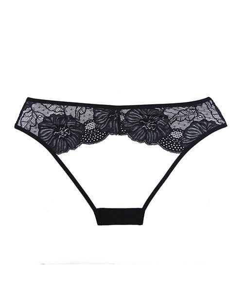 image of product,Adore Kiss Mesh & Lace Open Panty Black O-s - SEXYEONE