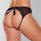 Adore Sheer Teaz Open Panty Black O-s - SEXYEONE