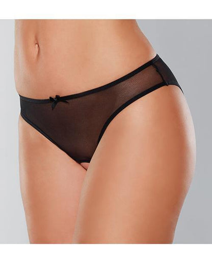 Adore Wild Nite Mesh Open Back Panty Black O-s - SEXYEONE