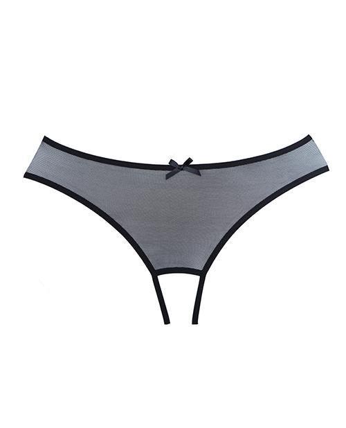 image of product,Adore Wild Nite Mesh Open Back Panty Black O-s - SEXYEONE 