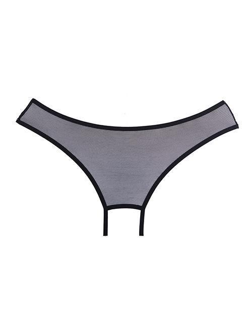 image of product,Adore Wild Nite Mesh Open Back Panty Black O-s - SEXYEONE